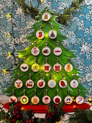 Yule Log Mini Matchbox Christmas Cross Stitch Kit