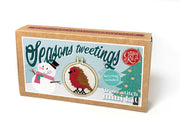 Red Robin Mini Matchbox Christmas Cross Stitch Kit