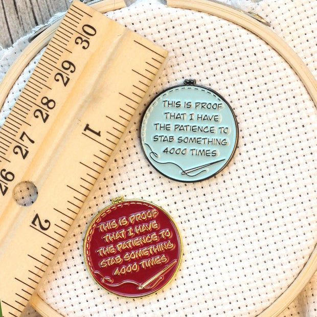 Proof I've Patience To Stab Something 4000x Needle Minder - Blue