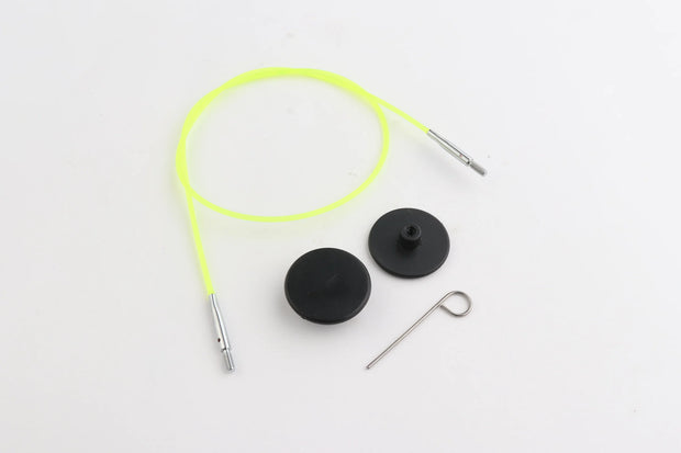 Color Coded Nylon Silver Fixed Cables for KnitPro Interchangeable Tips