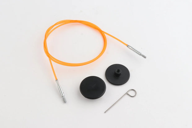 Color Coded Nylon Silver Fixed Cables for KnitPro Interchangeable Tips
