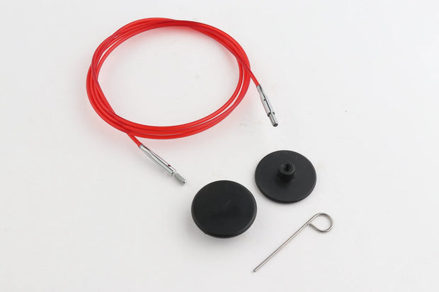Color Coded Nylon Silver Fixed Cables for KnitPro Interchangeable Tips