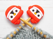 Cozy Penguin Stitch Stoppers Knitting Point Protectors
