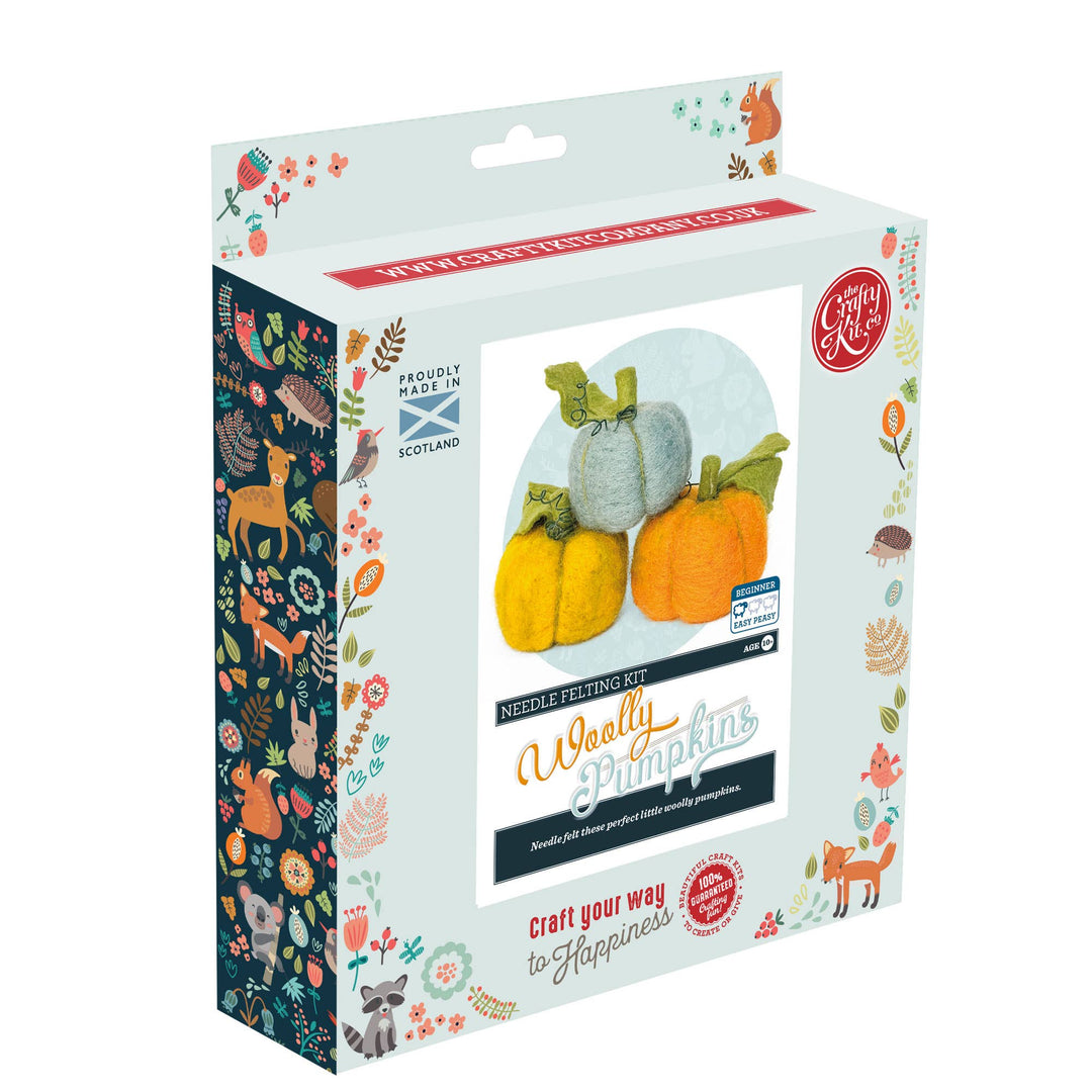Woolly Pumpkins Needle Felting Craft Kit