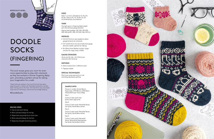 The Doodle Knit Directory 200 Mix &amp; Match Motifs and Patterns For Knitted Accessories by Jamie Lomax