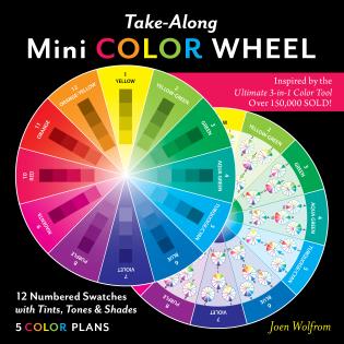 Take-Along Mini Color Wheel 12 Numbered Colors with Tints, Tones & Shades; 5 Color Plans