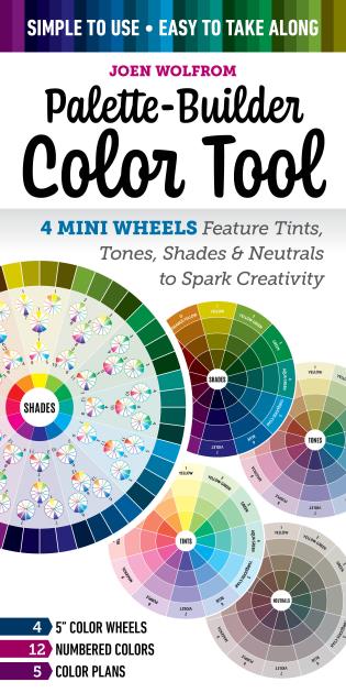Palette-Builder Color Tool 4 Mini Wheels Feature Tints, Tones, Shades & Neutrals to Spark Creativity; Simple to Use, Easy to Take Along; 12 Numbered Colors, 5 Color Plans, (4) 5” Color Wheels