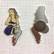 Stitching Vintage Pinup Needle Minder - Black Finish