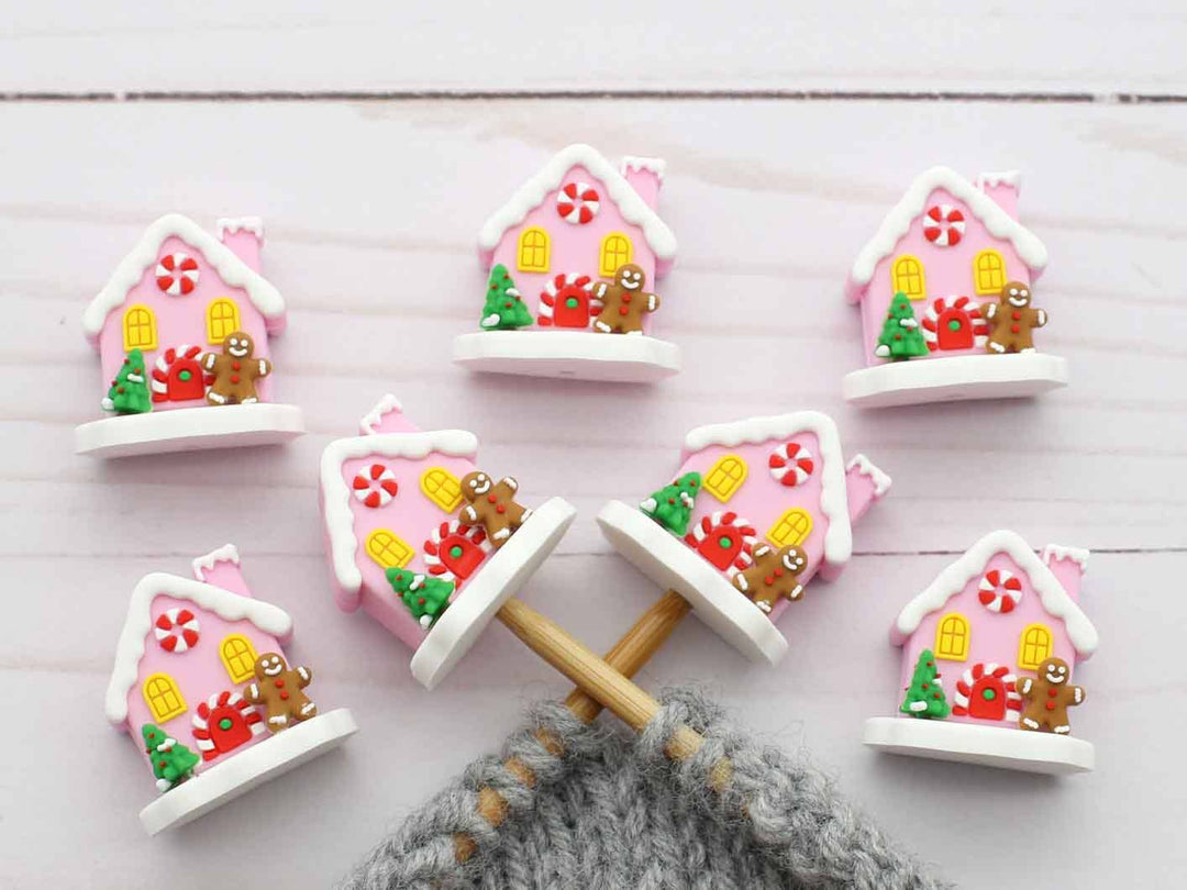 Pink Gingerbread House | Stitch Stoppers