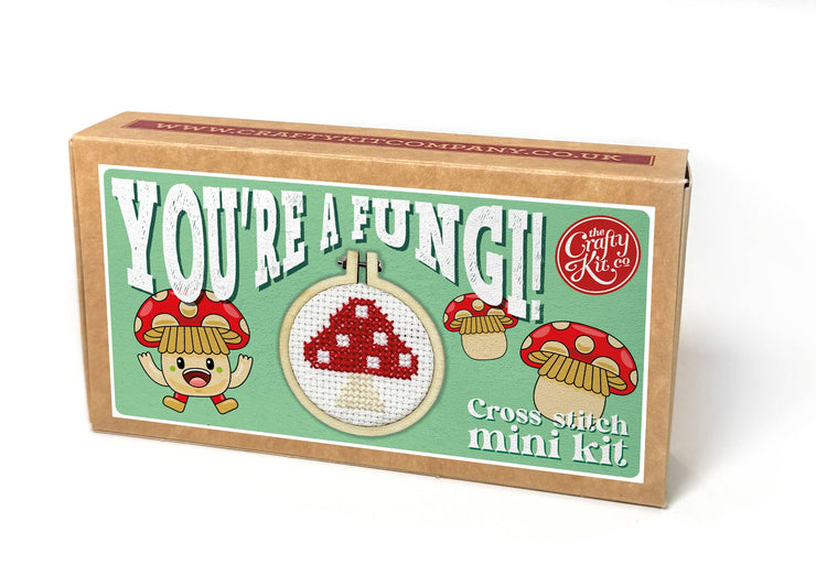'You're a Fungi!' Mini Matchbox Cross Stitch Kit