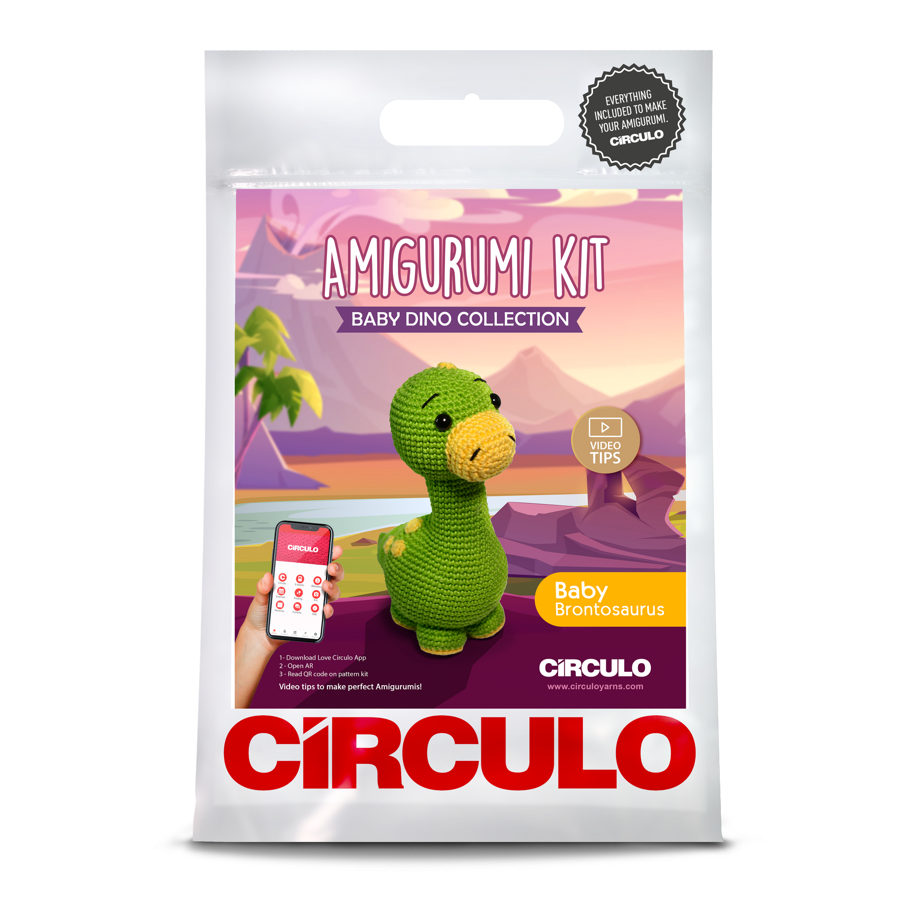 Amigurumi Kit Baby Dinos Collection - Brontossaurus by Circulo – Icon ...