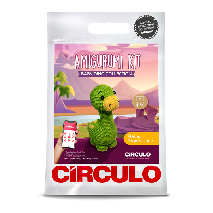 Amigurumi Kit Baby Dinos Collection - Brontossaurus by Circulo