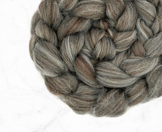 Bio-Nylon Wool Blend Roving by the Ounce - Rustic Clay