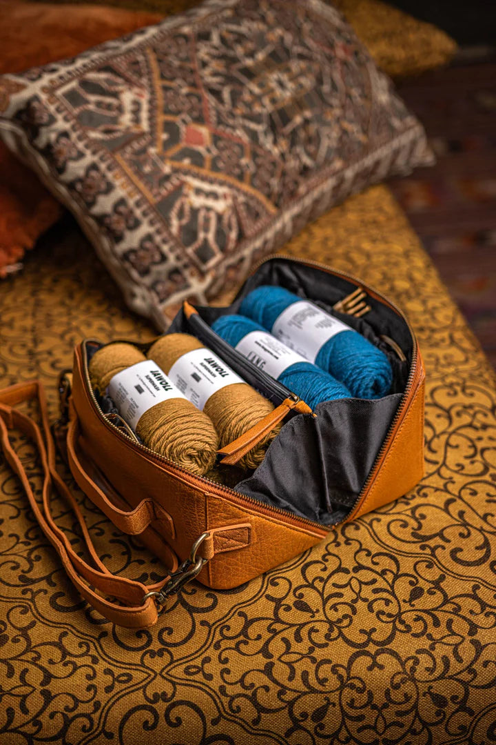 Cleo Leather Project Bag from Muud