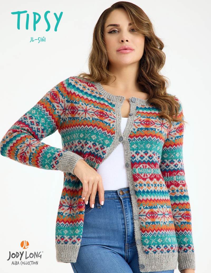 Tipsy Colorwork Cardigan Pattern by Jody Long – Icon Fiber Arts