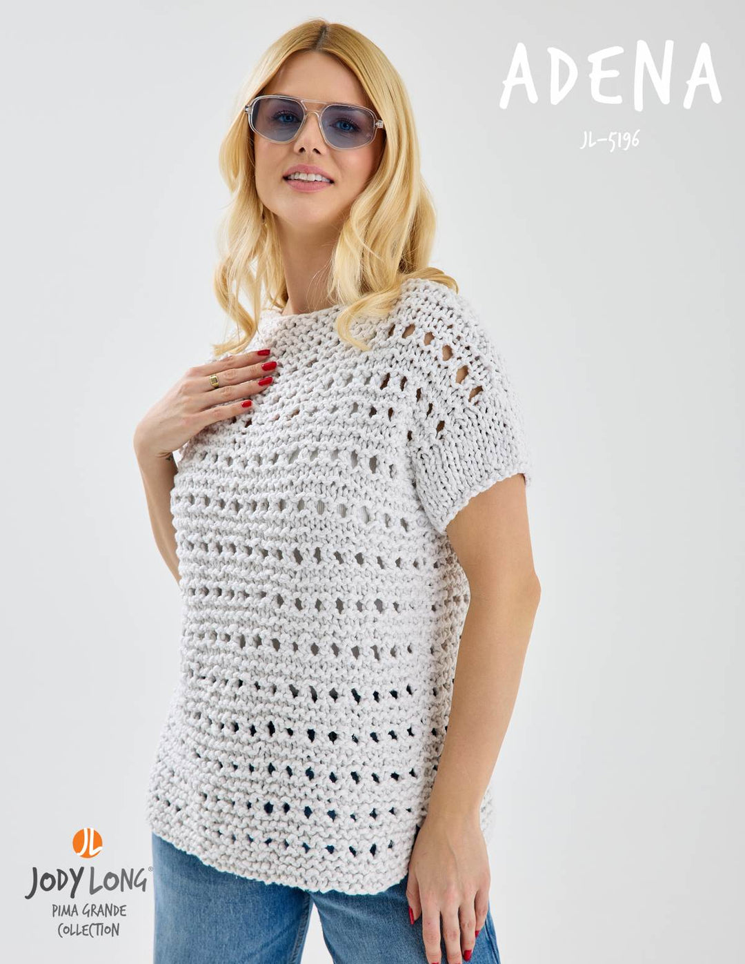 Adena Pullover Knitting Pattern for Jody Long Pima Grande (Printed Leaflet)