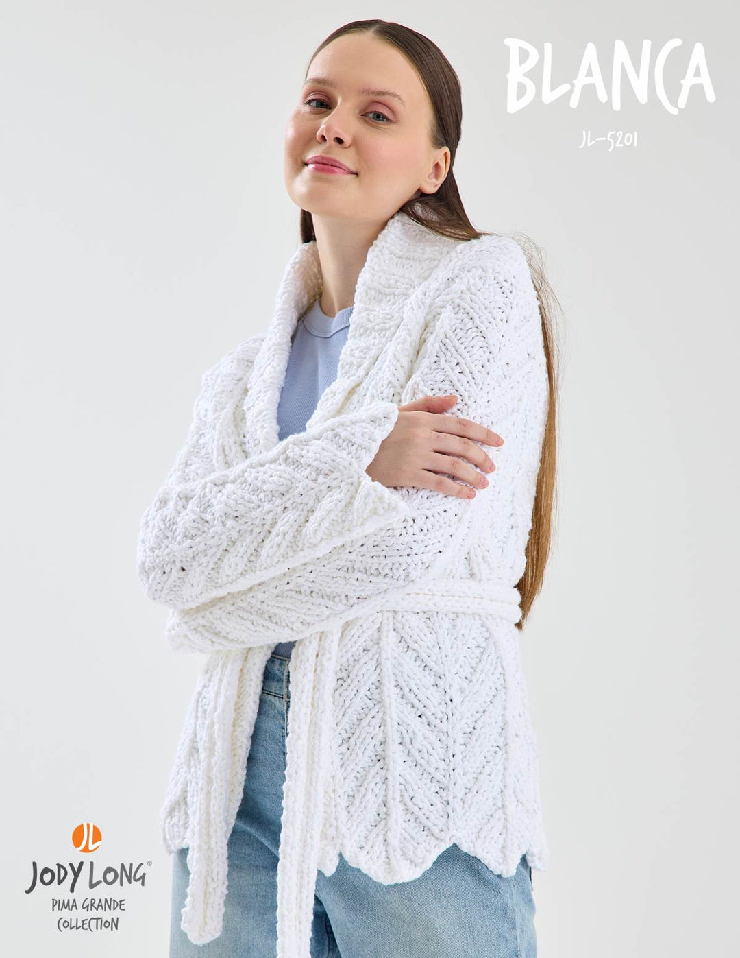 Blanca Cardigan Knitting Pattern for Jody Long Pima Grande (Printed Leaflet)