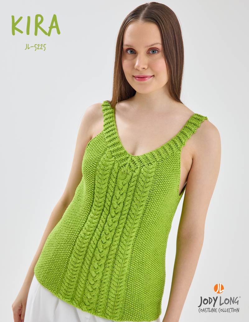 Kira Tank Knitting Pattern for Jody Long Coastline (Printed Leaflet)
