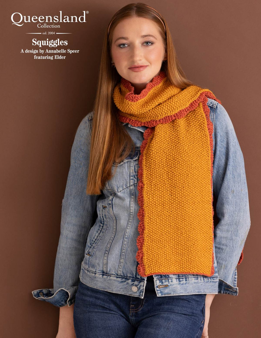 Squiggles Scalloped Edge Scarf Knitting Pattern for Queensland Elder cover