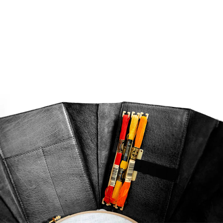 Evita XL Leather Embroidery Bag from Muud