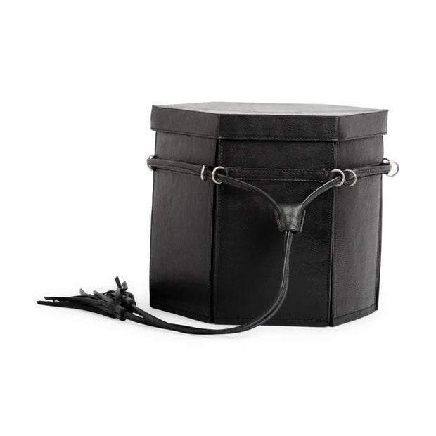 Evita XL Leather Embroidery Bag from Muud
