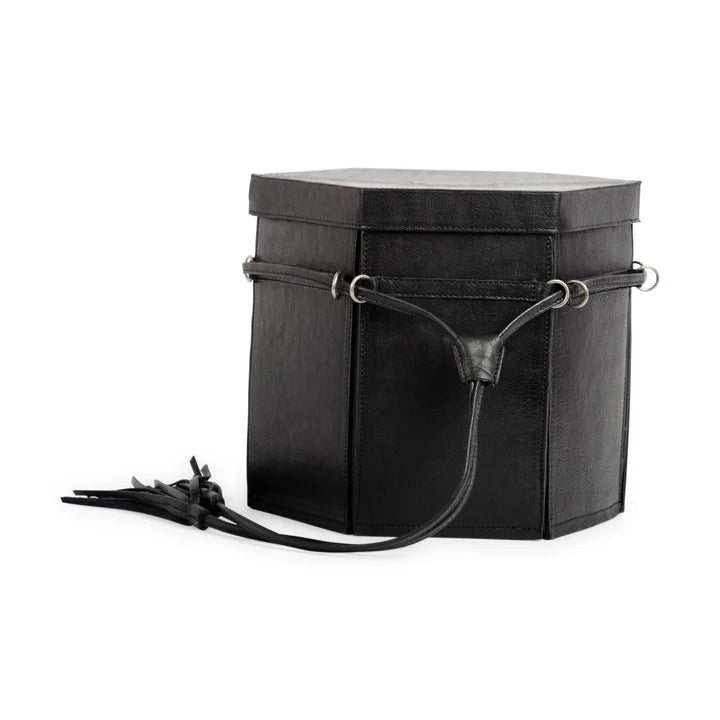 Evita XL Leather Embroidery Bag from Muud