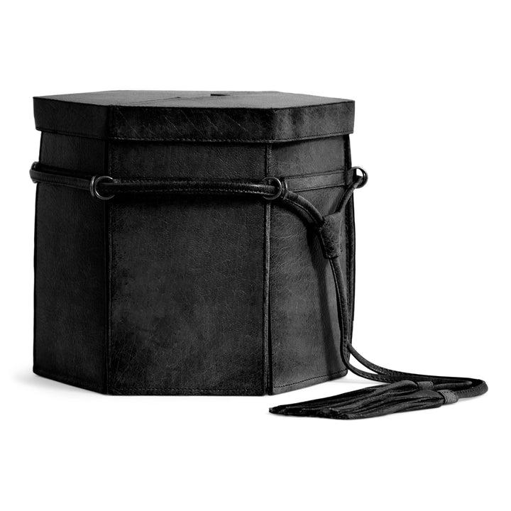 Evita XL Leather Embroidery Bag from Muud
