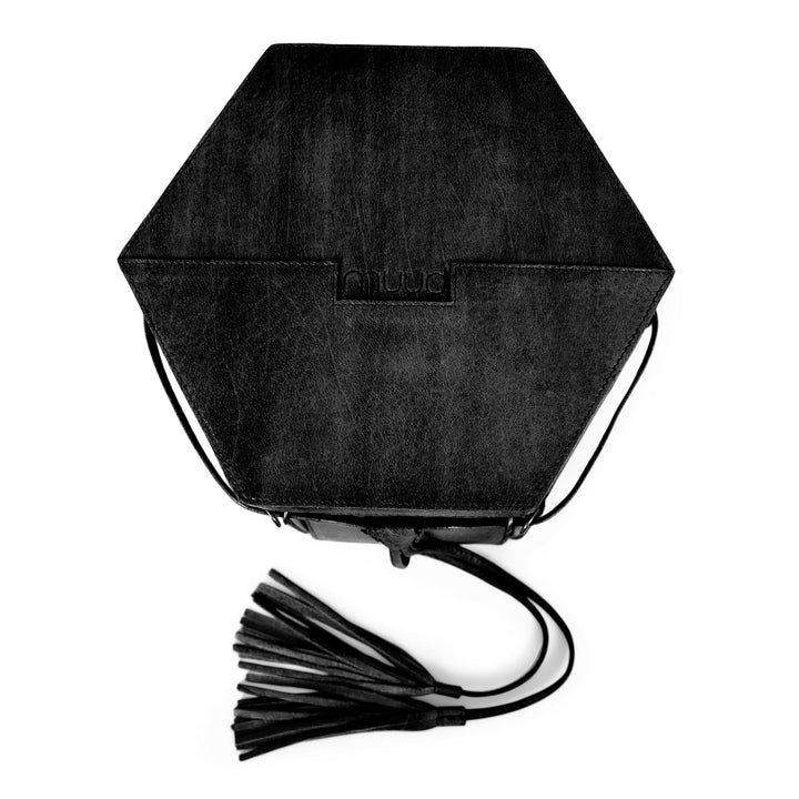 Evita XL Leather Embroidery Bag from Muud