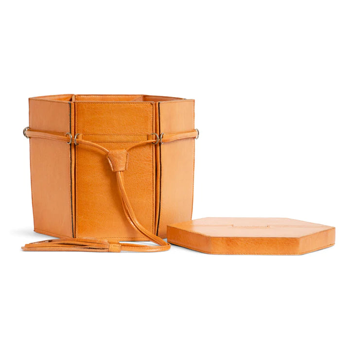 Evita XL Leather Embroidery Bag from Muud