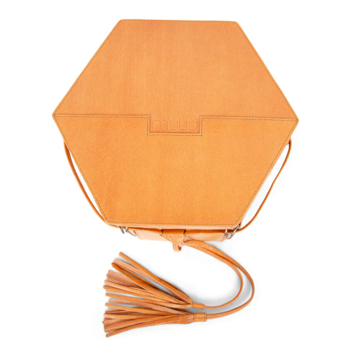 Evita XL Leather Embroidery Bag from Muud