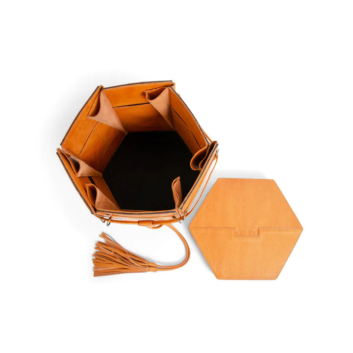 Evita XL Leather Embroidery Bag from Muud