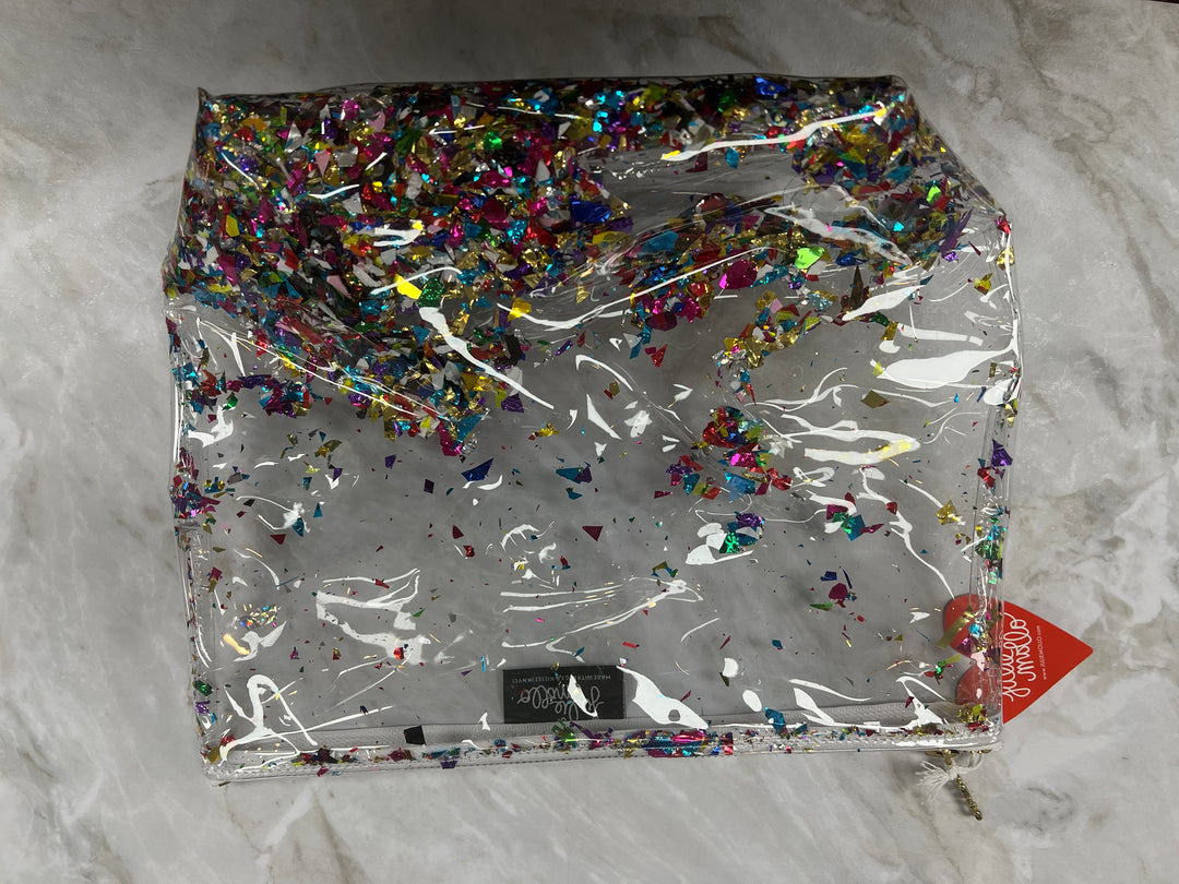 Clear Confetti Large Project Bag