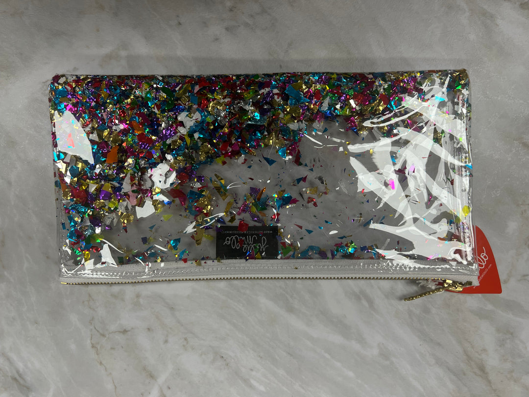 Clear Confetti Midi Accessory Bag
