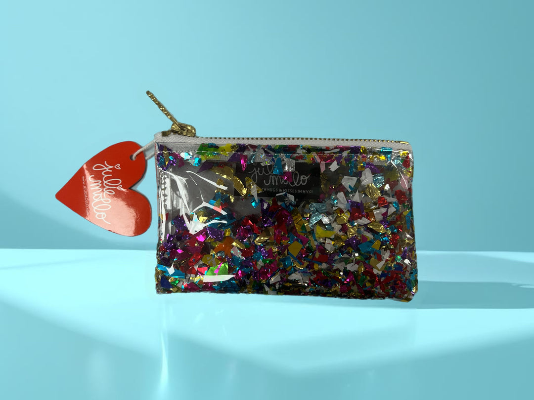 Clear Confetti Small Notions Bag