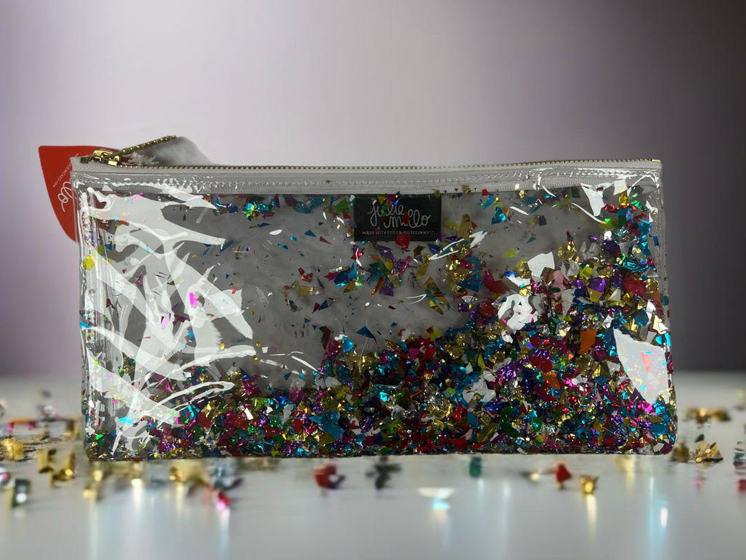 Clear Confetti Clutch Project Bag