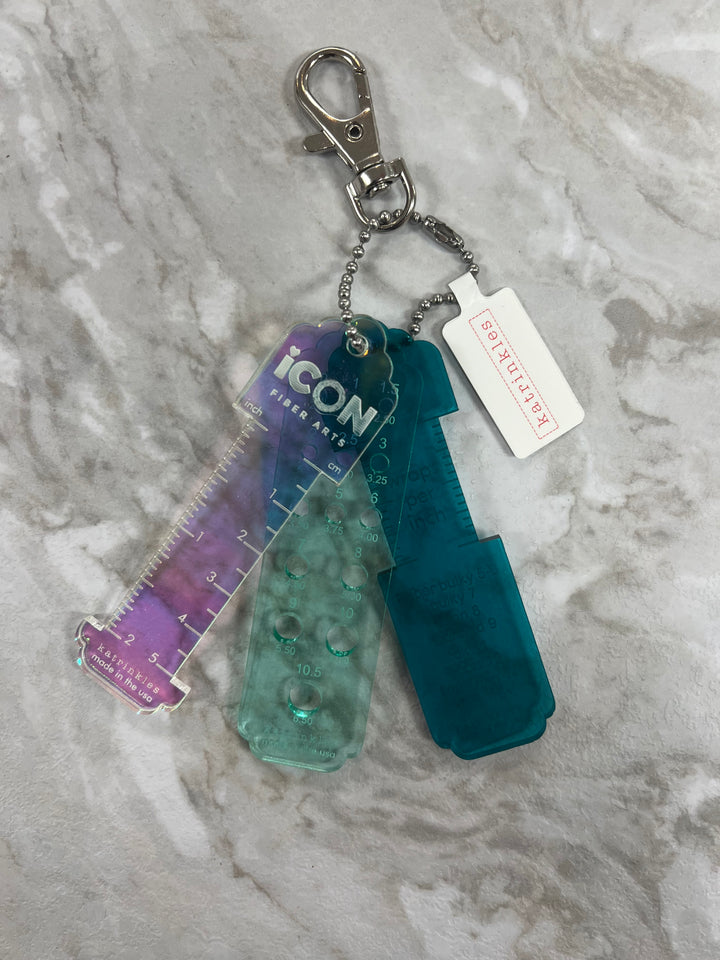 3-in-1 Gauge Combo Keychain (Needle Sizer, WPI Tool, Gauge Ruler)