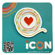 Icon Fiber Arts Enamel Pin
