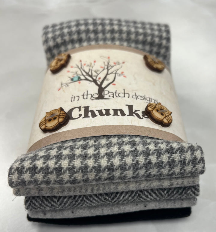 Chunks - 5 Pieces of 10" x 9" felted wool pack by in the Patch designs