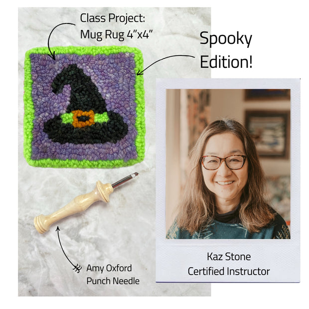 Beginner Punch Needle Spooky Edition with Kazuko Stone - Sunday, October 19th!