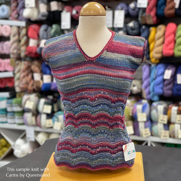Clara's Shell Sleeveless Top Knitting Pattern (Print Version)
