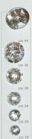 Clear Crystal Button 2-Hole