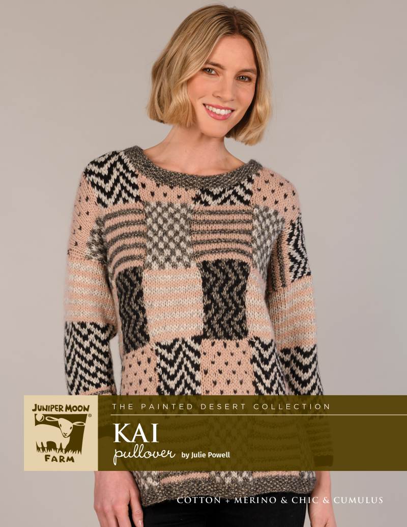 Kai Pullover Knitting Pattern for Juniper Moon Farm Cotton + Merino &amp; Cotton + Merino Chic (Printed Leaflet)