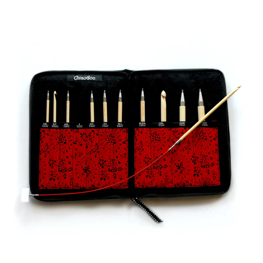 Clover Bamboo Interchangeable Tunisian Crochet Hook Set-Takumi