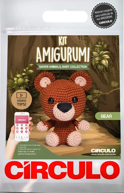 Amigurumi Kit Safari Baby Animal Collection - Bear by Circulo