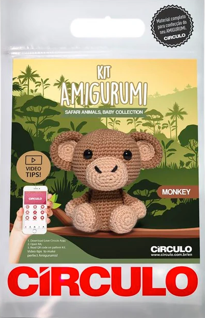 Amigurumi Kit Safari Baby Animal Collection - Monkey by Circulo