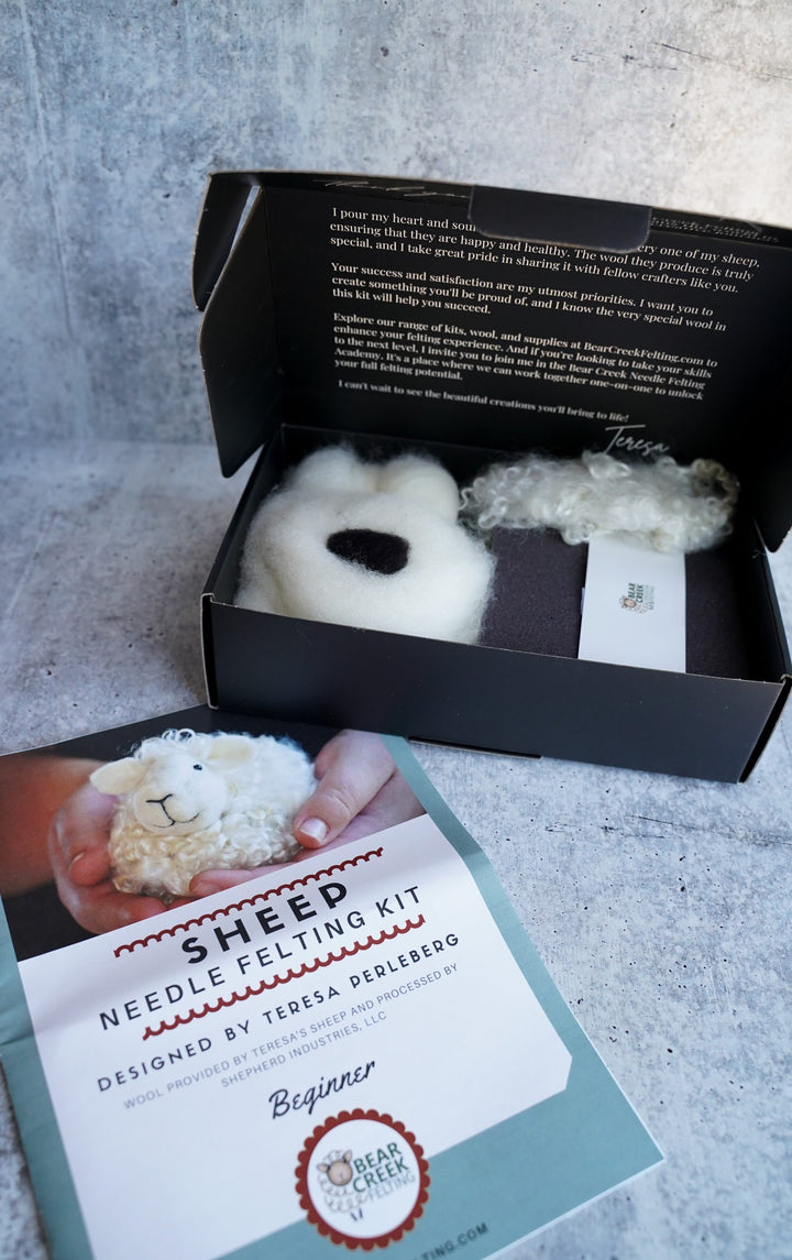 Bear Creek Felting - Felting Kits - White Sheep