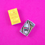 Christmas Bauble Season Greetings - Mini Cross Stitch in a Matchbox
