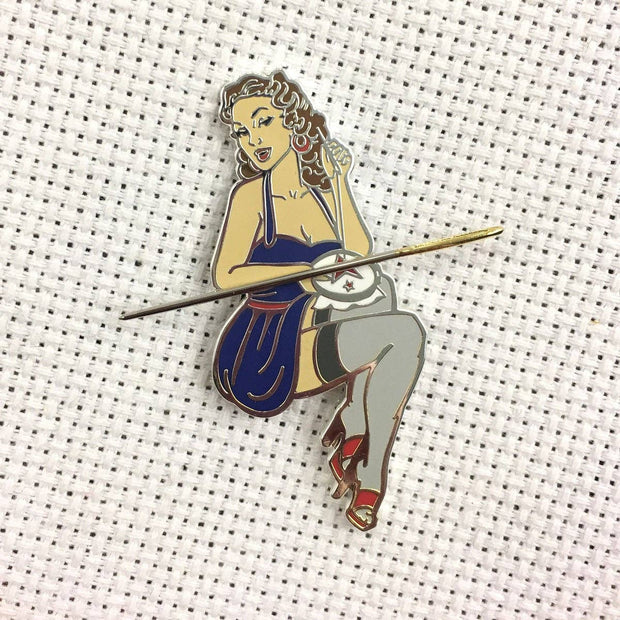 Stitching Vintage Pinup Needle Minder - Black Finish