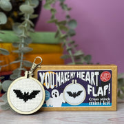 'You make my heart flap!' Mini Matchbox Cross Stitch Kit