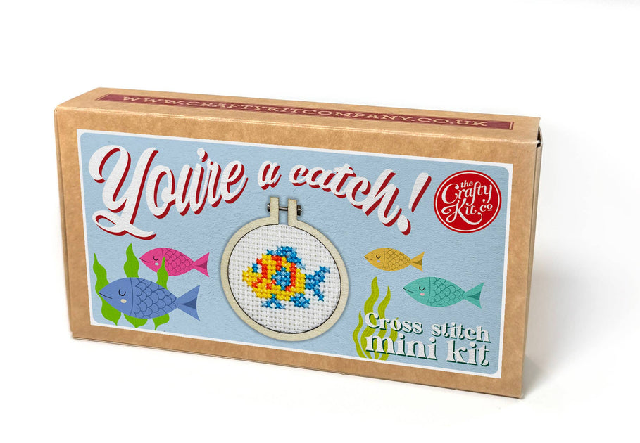'You're a Catch!' Mini Matchbox Cross Stitch Kit – Icon Fiber Arts